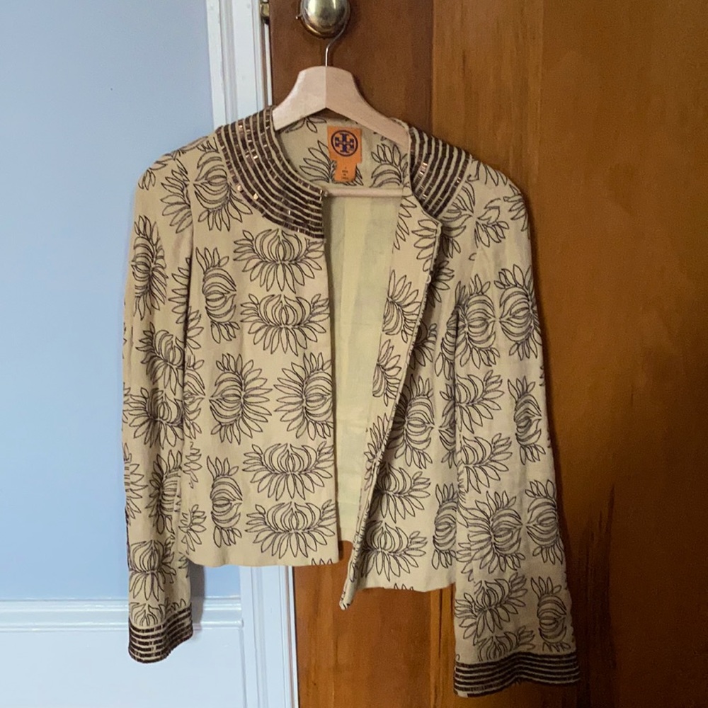 Embroidered + Beaded Tory Burch Blazer